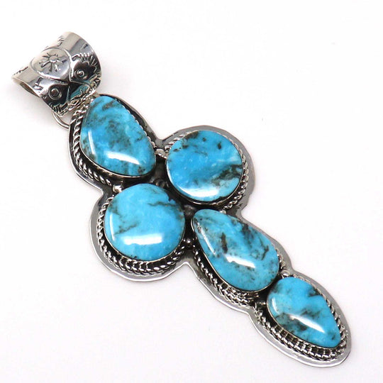 Turquoise Cross  Pendant by Emerson Delgarito