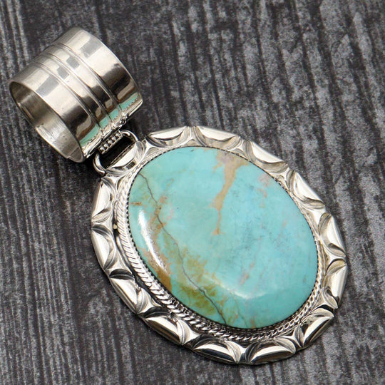Crow Springs Turquoise Pendant by Gregg Yazzie