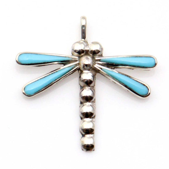 Sterling Silver & Turquoise Dragonfly  Pendant