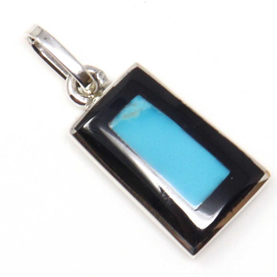 Zuni Turquoise Inlay  Pendant by Harlen & Monica Coonsis