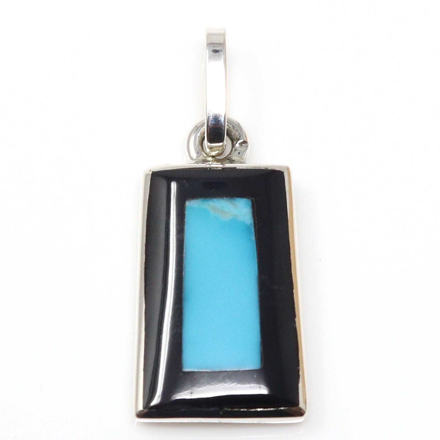 Zuni Turquoise Inlay  Pendant by Harlen & Monica Coonsis