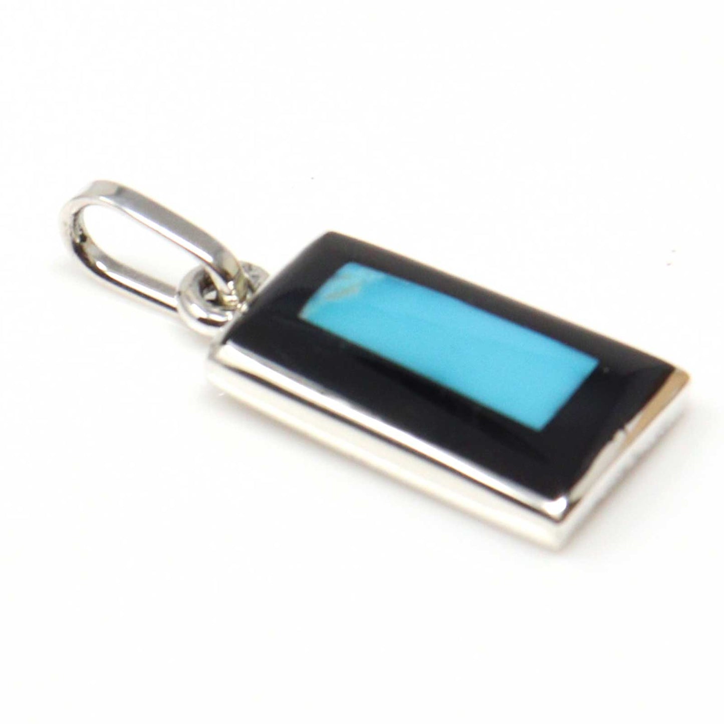 Zuni Turquoise Inlay  Pendant by Harlen & Monica Coonsis
