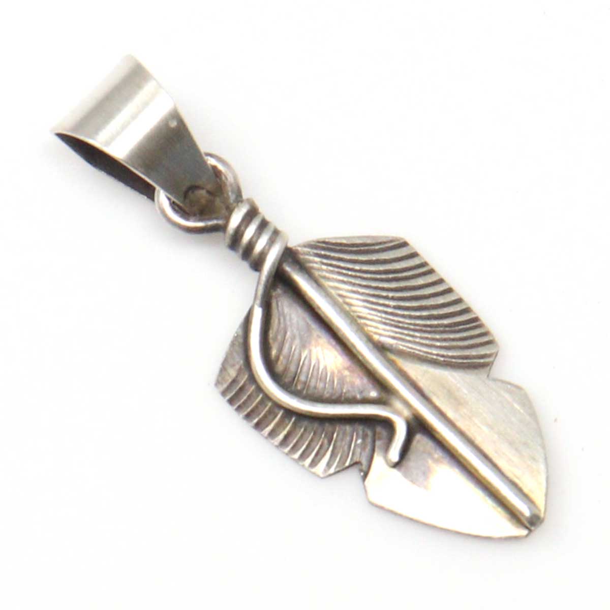 Sterling Silver Feather Pendant by Chris Charley