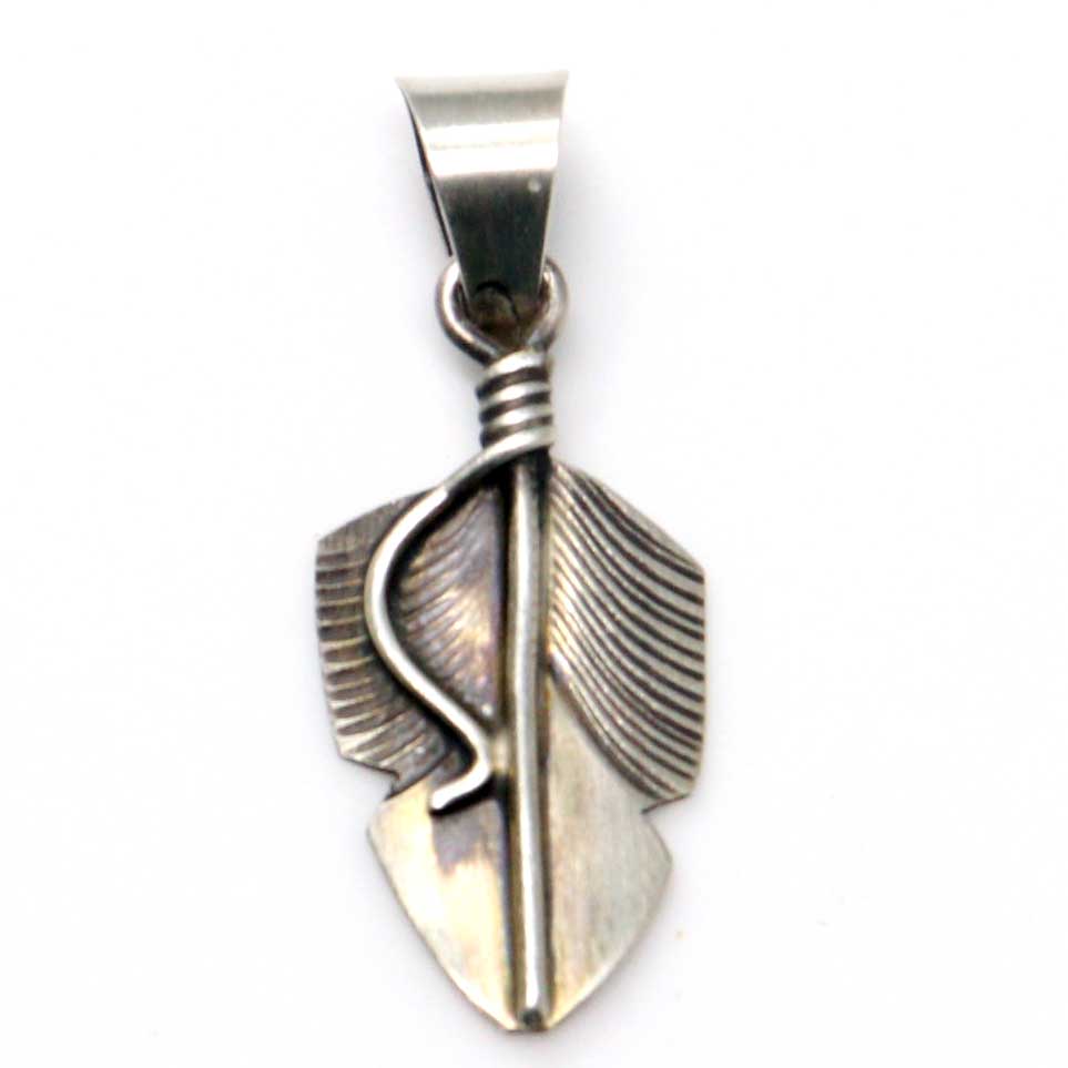 Sterling Silver Feather Pendant by Chris Charley