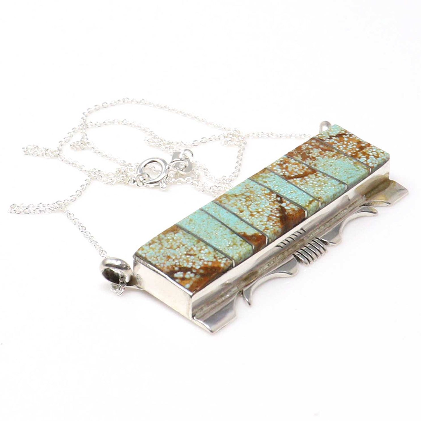 No 8 Turquoise Bar Necklace by Steve Francisco