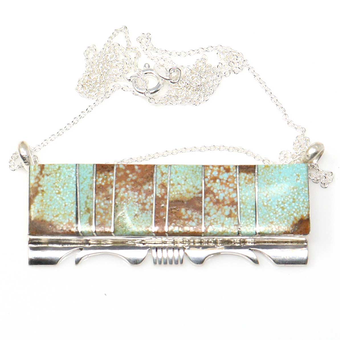 No 8 Turquoise Bar Necklace by Francisco