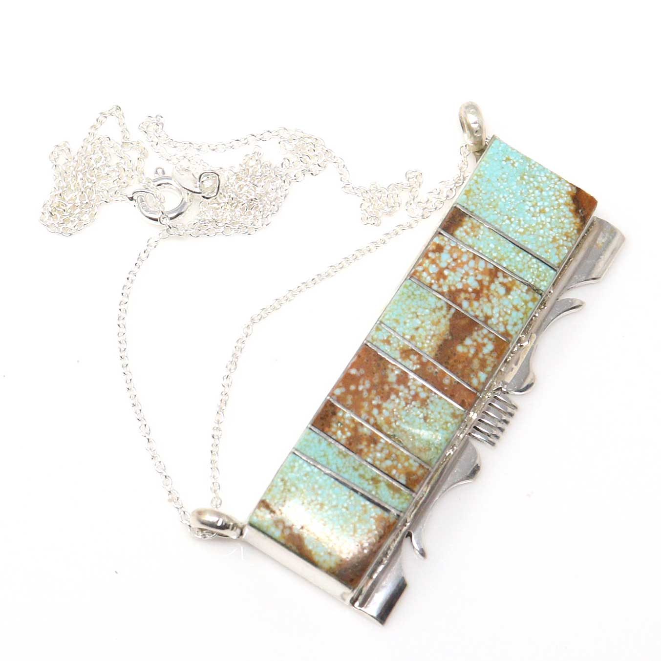 No 8 Turquoise Bar Necklace by Francisco