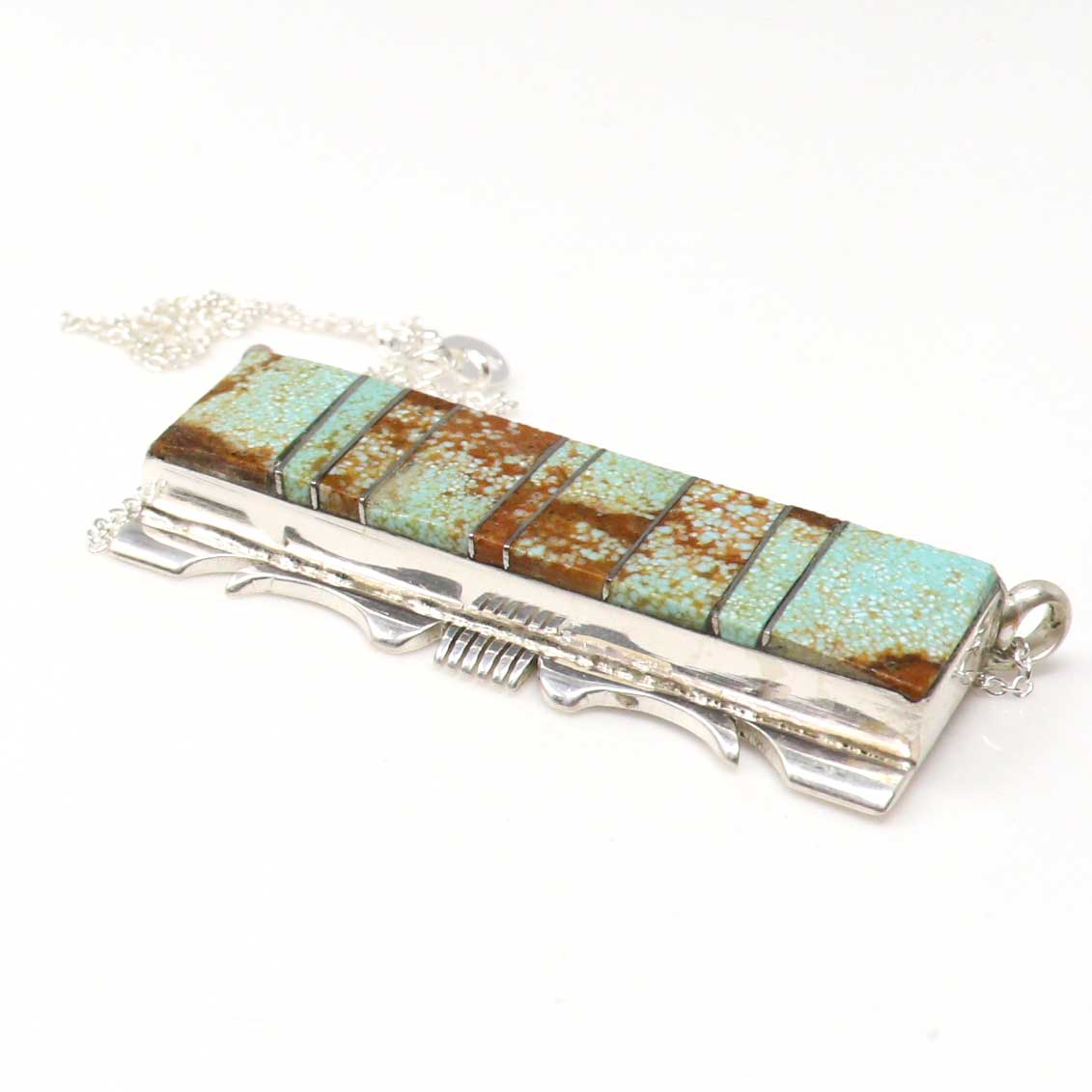 No 8 Turquoise Bar Necklace by Francisco