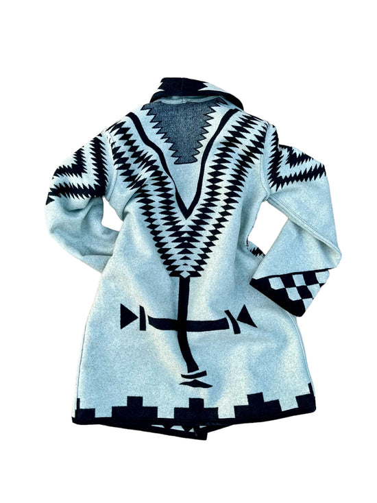 Los Ojos Mid-Length Stadium Coat - White Out