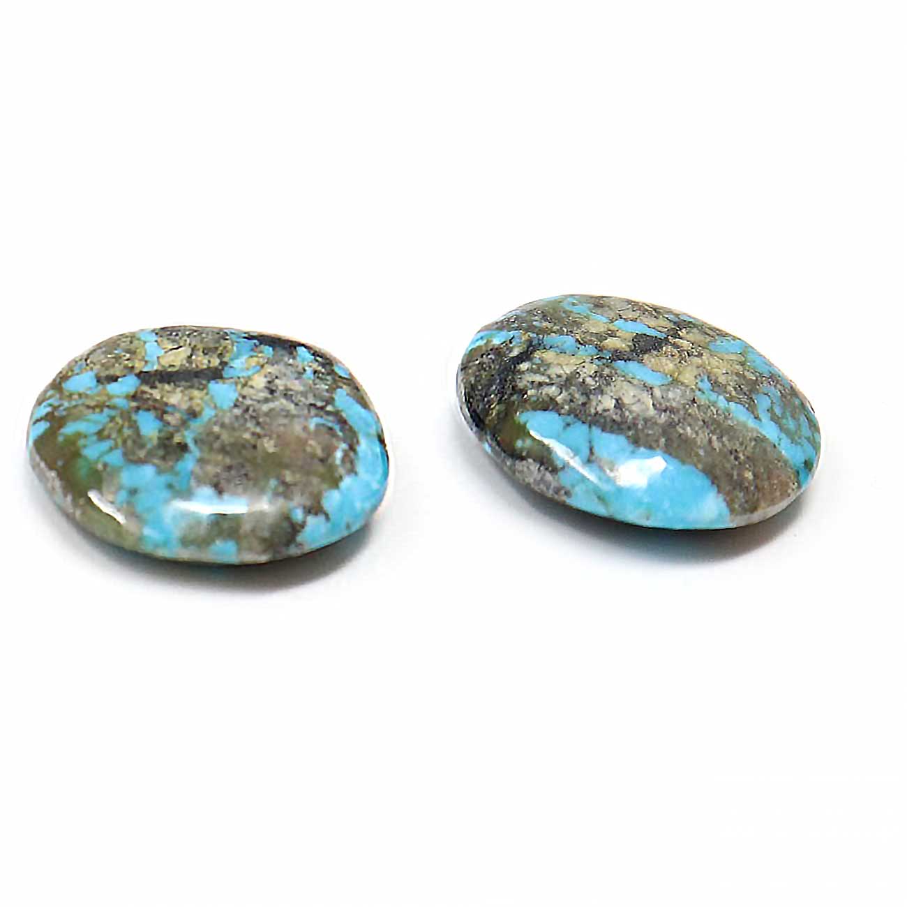 Load image into Gallery viewer, Blue 3/4&amp;quot; Turquoise Disc Studs
