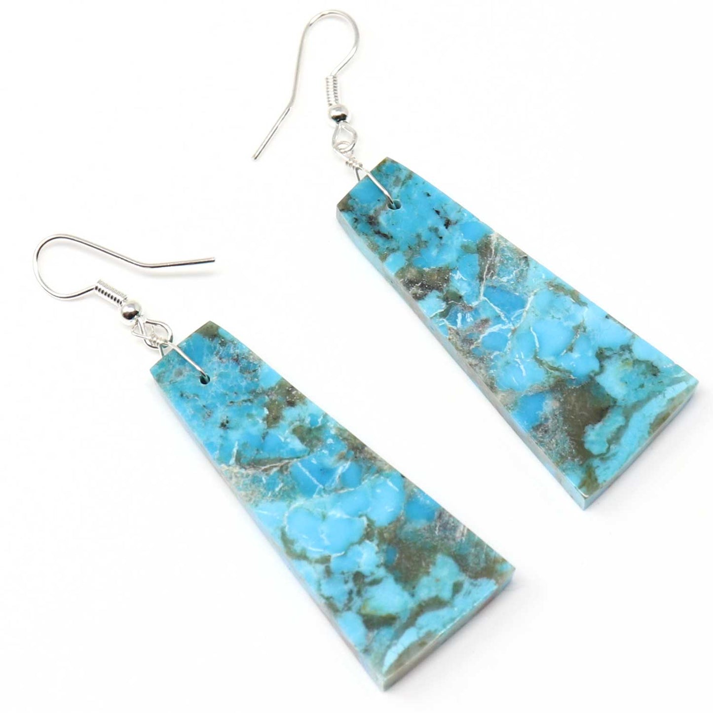 Load image into Gallery viewer, Turquoise Trapezoid Slab Earrings by Jameson Pete
