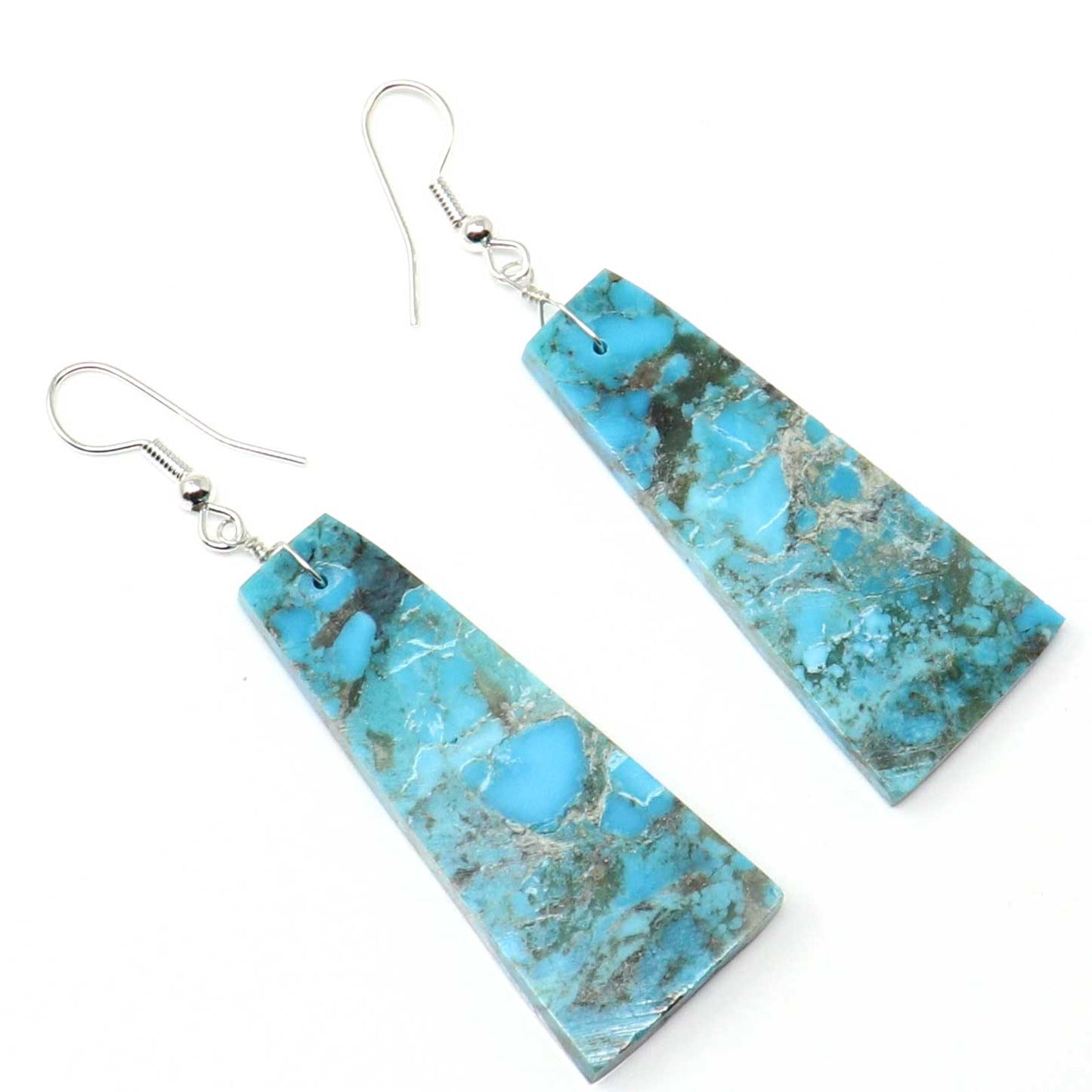 Load image into Gallery viewer, Turquoise Slab Earrings by Jameson Pete
