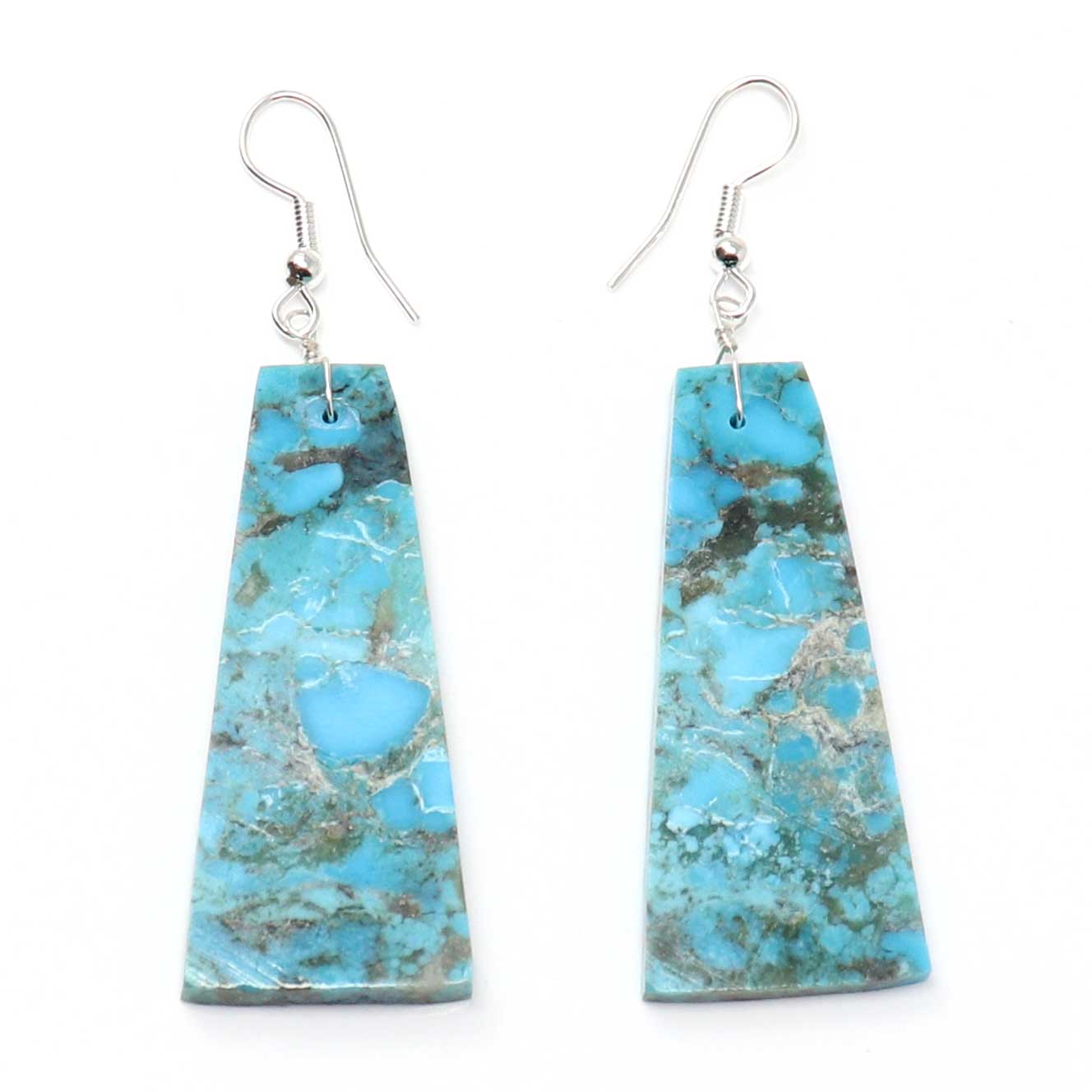 Load image into Gallery viewer, Turquoise Slab Earrings by Jameson Pete
