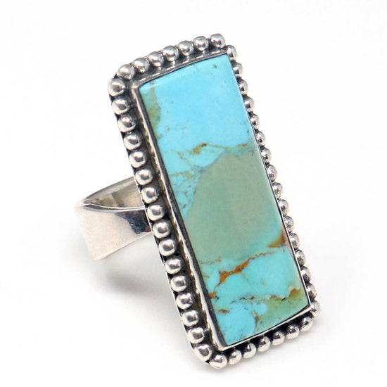 Hada Collection Silver Ring With Kingman Turquoise