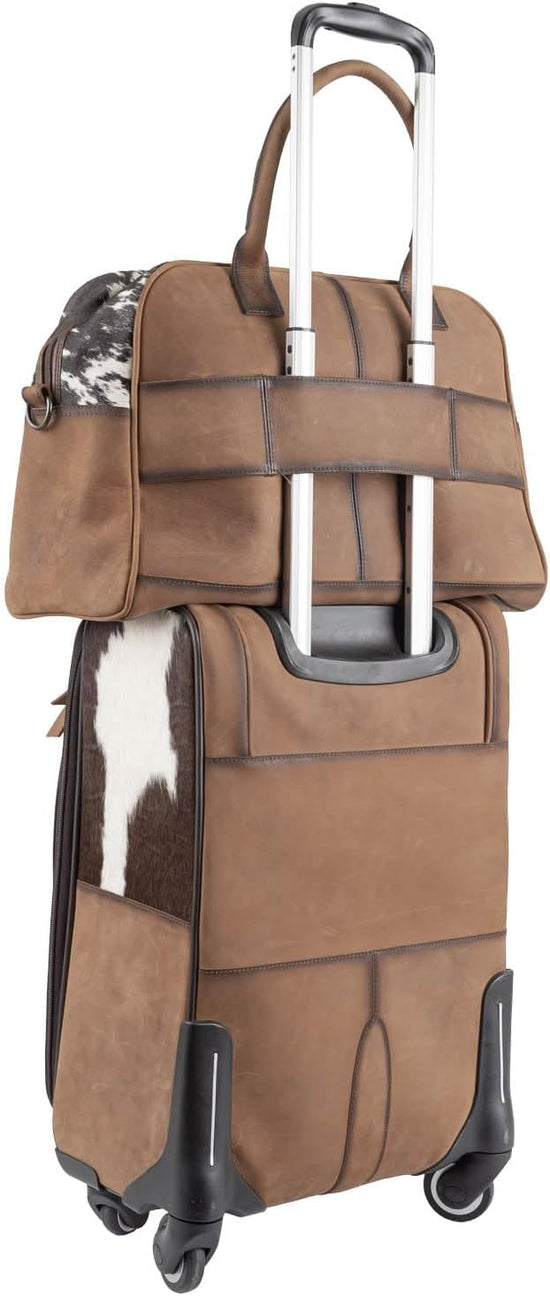 STS Cowhide Rolling Carry-On Bag