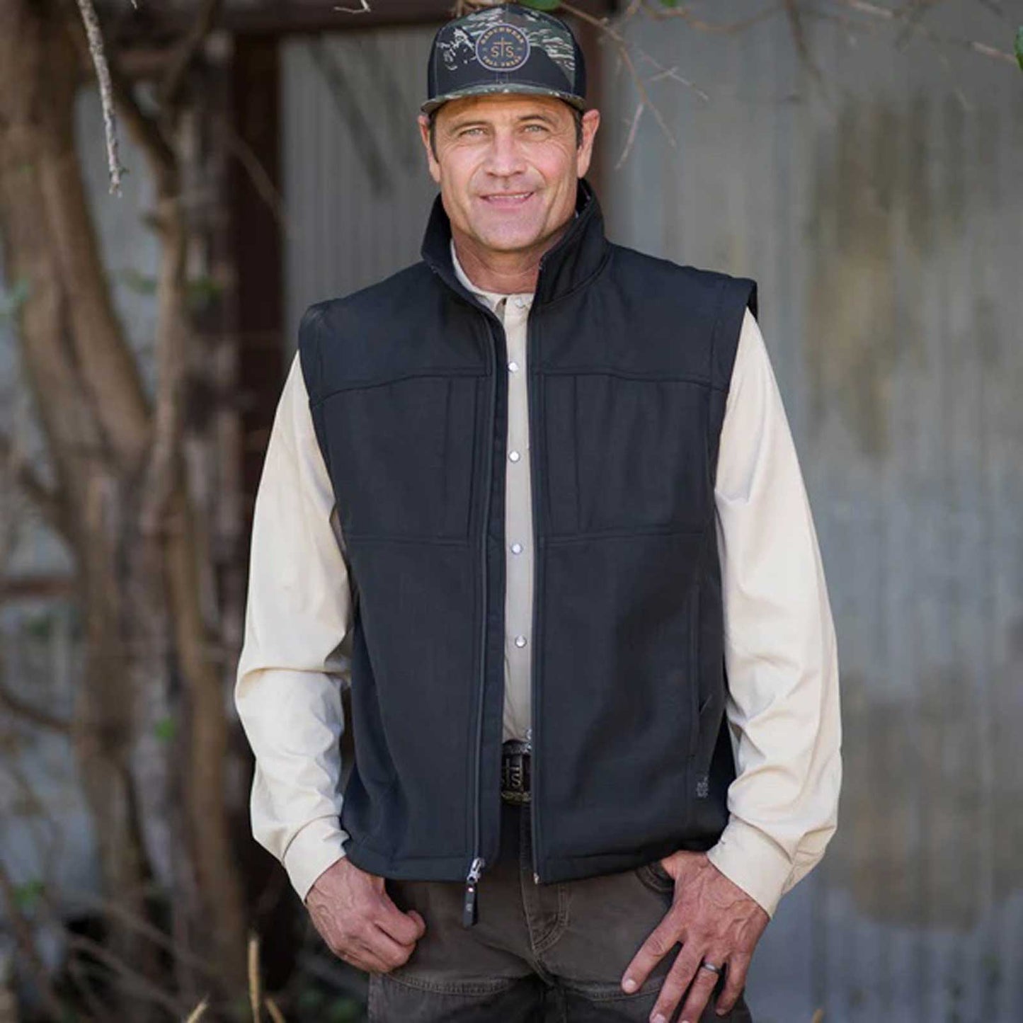 Men's Weston Black Vest by STS Ranchwear