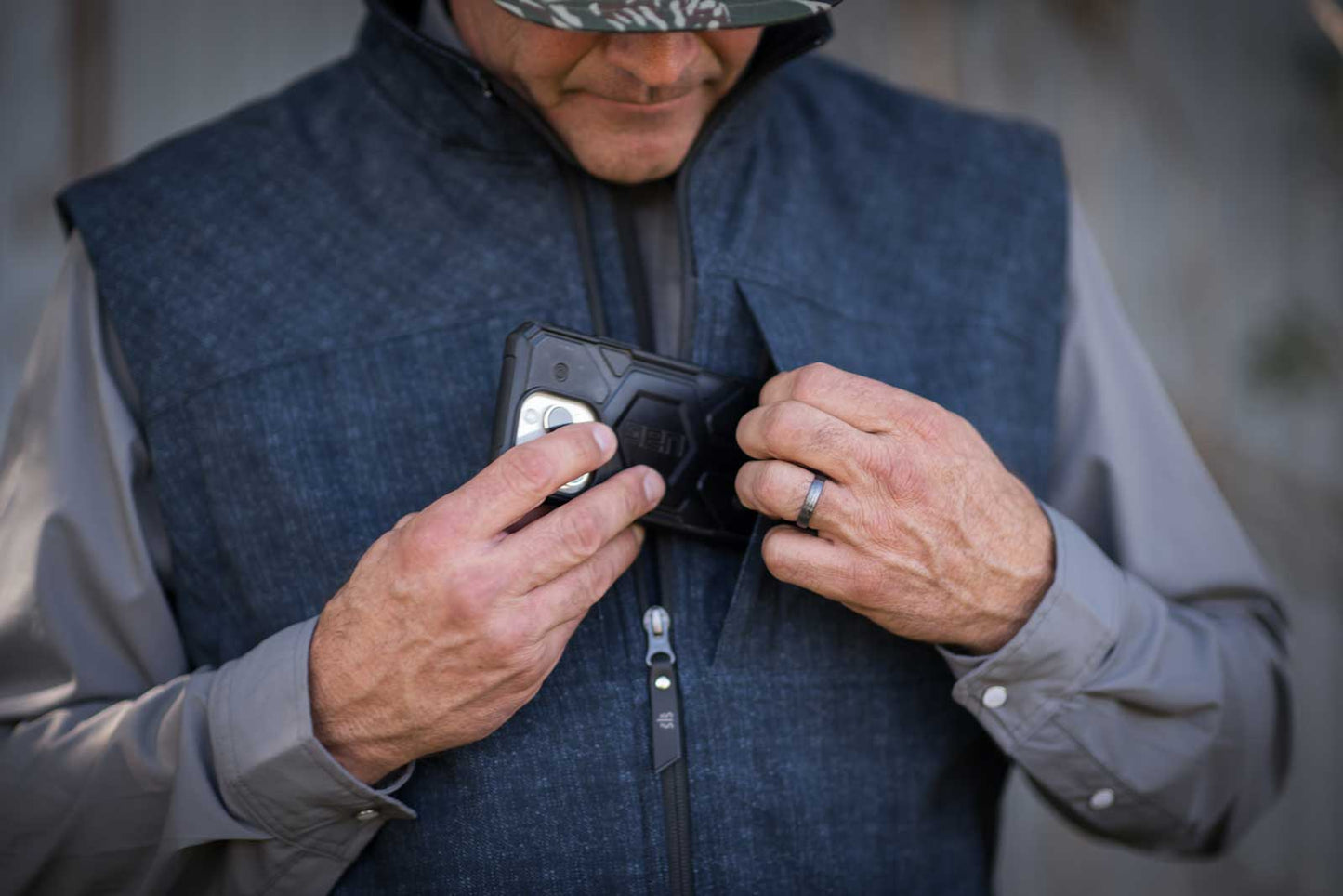 Men's Weston Denim Vest by STS Ranchwear