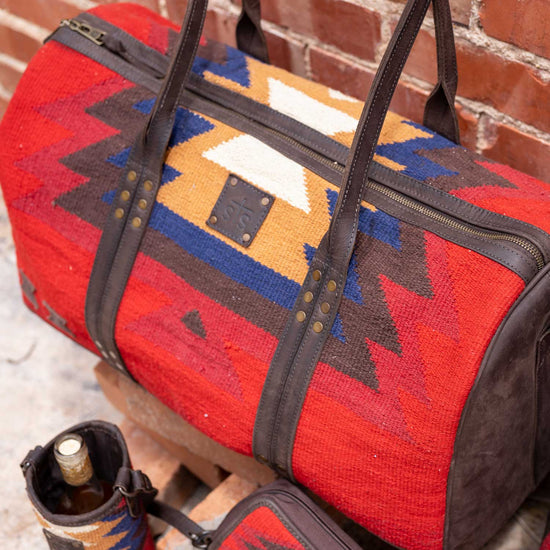 Load image into Gallery viewer, Crimson Sun Backpack Duffle Bag by STS
