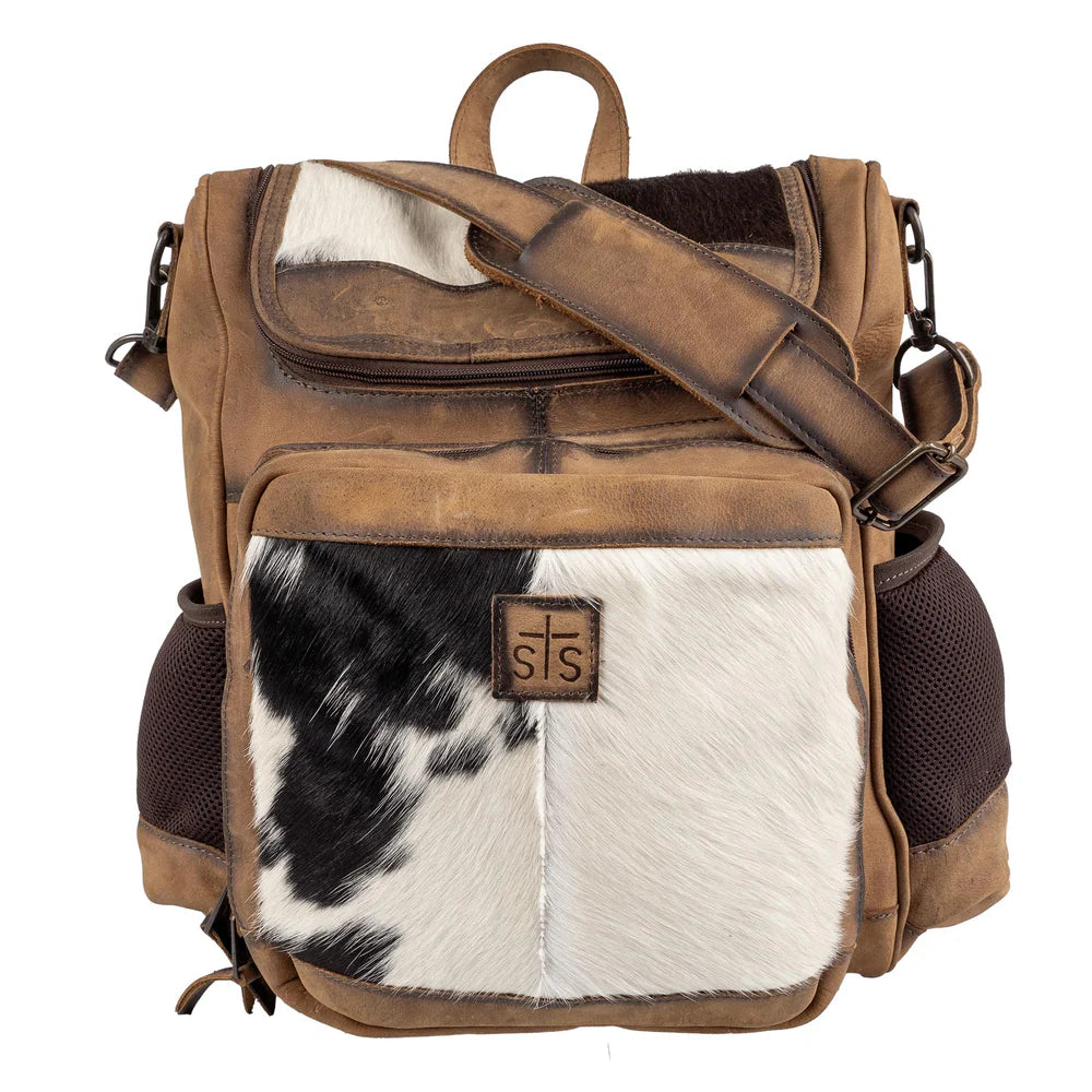 cowhide leather backpack brown STS Ranchwear Women's Laini Leather Backpack