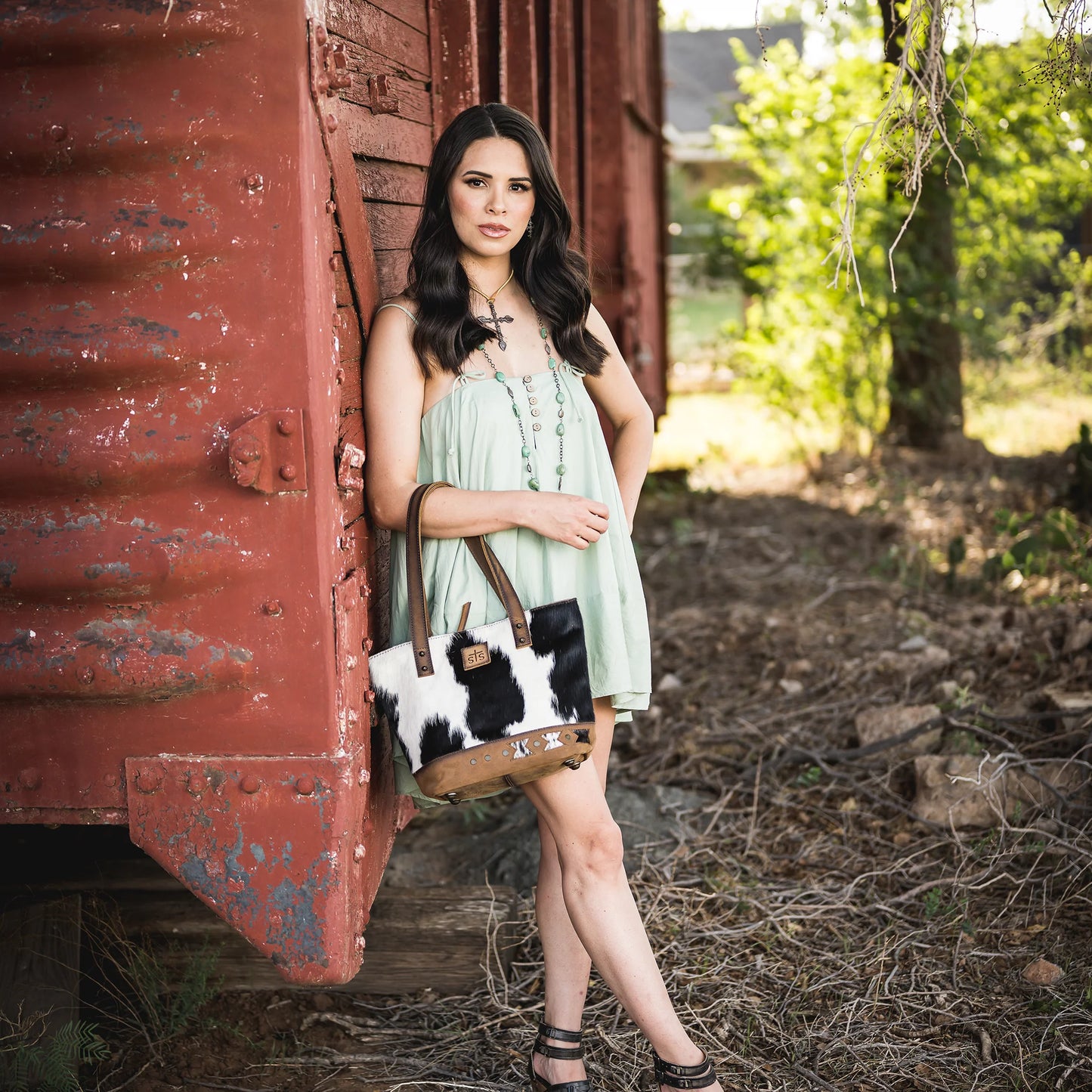 STS Ranchwear Roswell Small Cowhide Tote