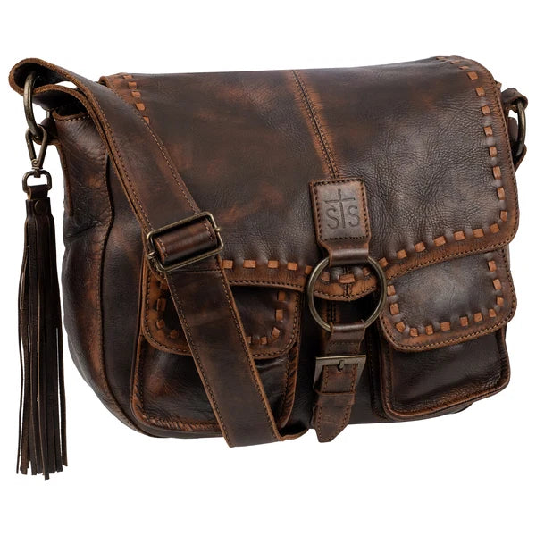 STS Ranchwear Bandera Chocolate Saddle Hobo Bag