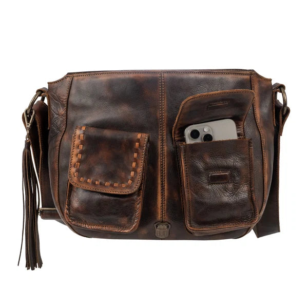 STS Ranchwear Bandera Chocolate Saddle Hobo Bag
