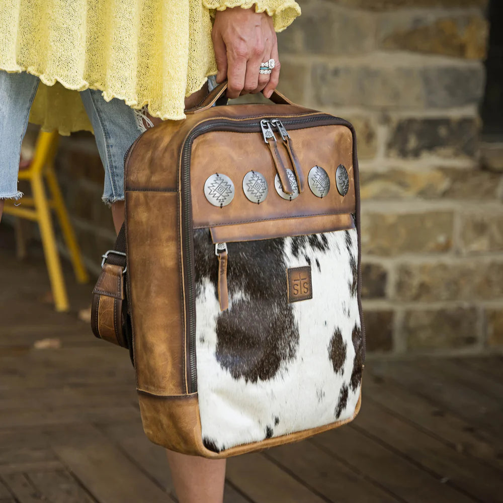 cowskin leather backpack STS Ranchwear Vaquero Cowhide Lennon Backpack STS34152