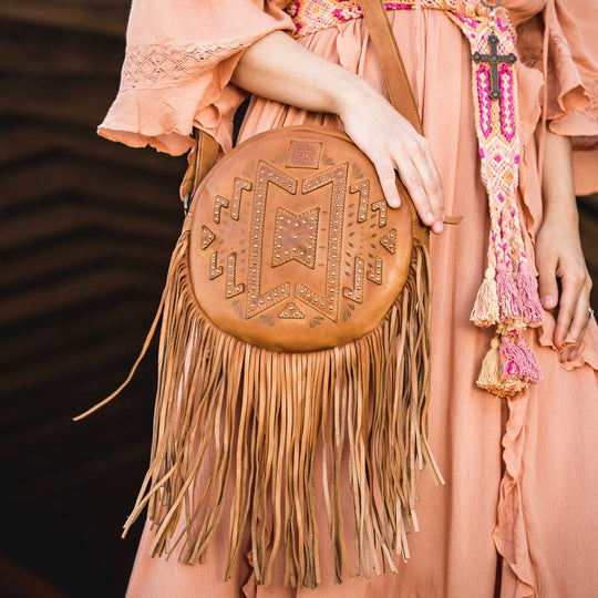 Wayferer Sage Fringed Crossbody by STS