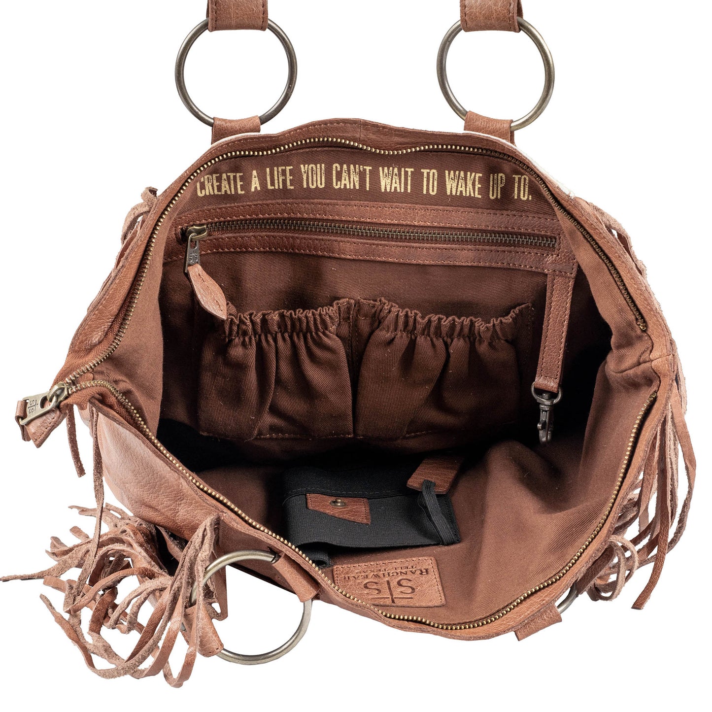 Indie Cowhide Tote Walnut By STS Ranchwear