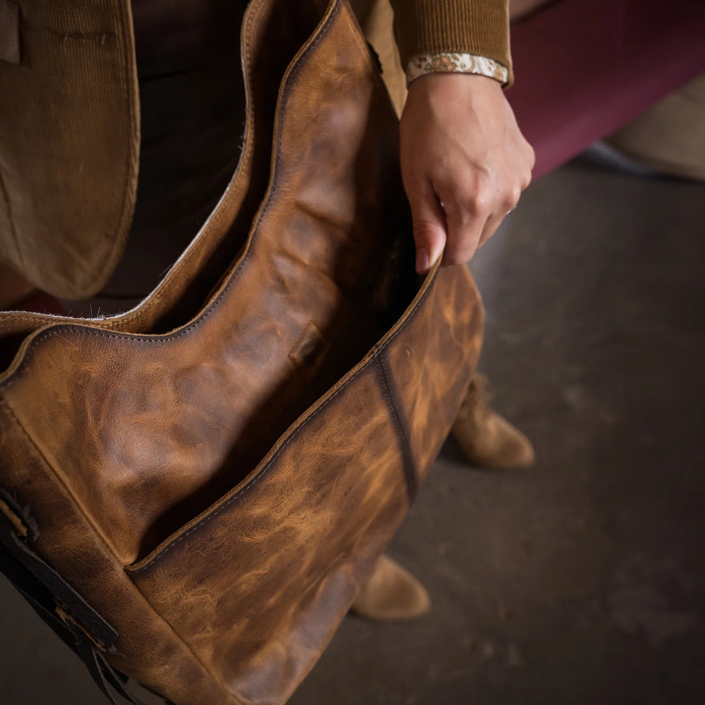 Guadalupe Cowhide Hobo Bag by STS Ranchwear