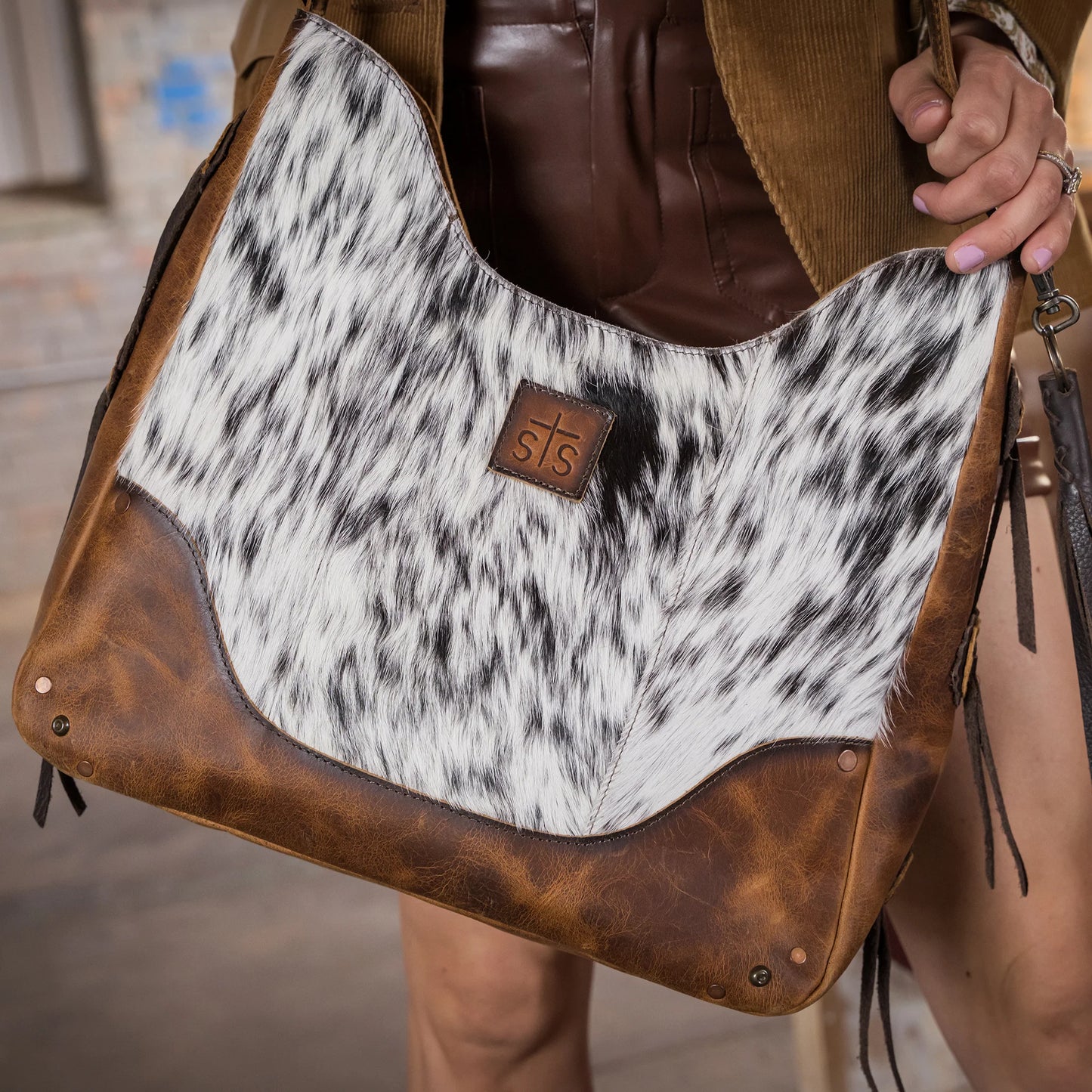 Guadalupe Cowhide Hobo Bag by STS Ranchwear