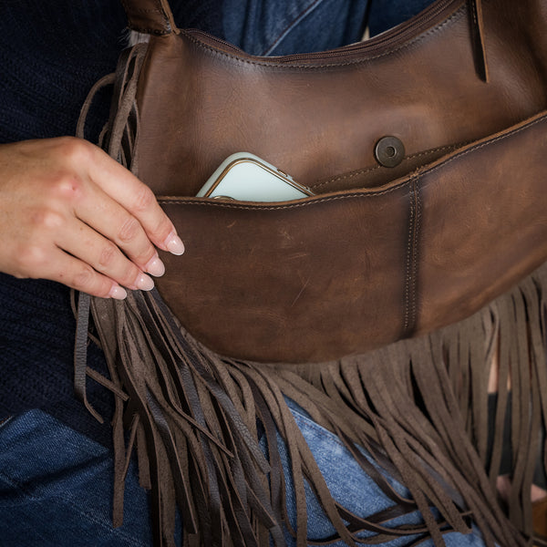 STS Cowhide Nellie Fringe Bag