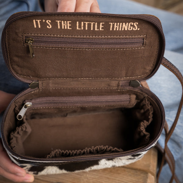 STS Ranchwear Petite Cowhide Train Case