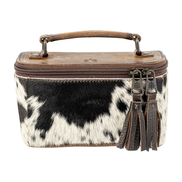 STS Ranchwear Petite Cowhide Train Case