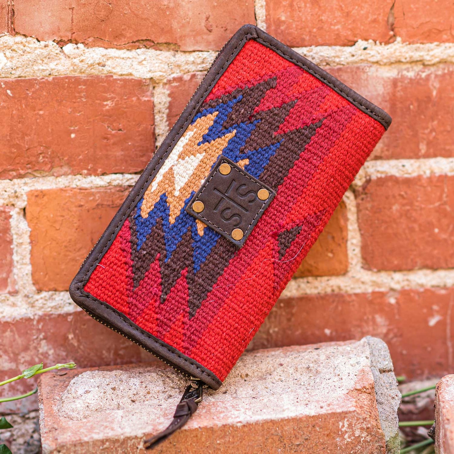 Load image into Gallery viewer, Crimson Sun Aztec Bifold by STS
