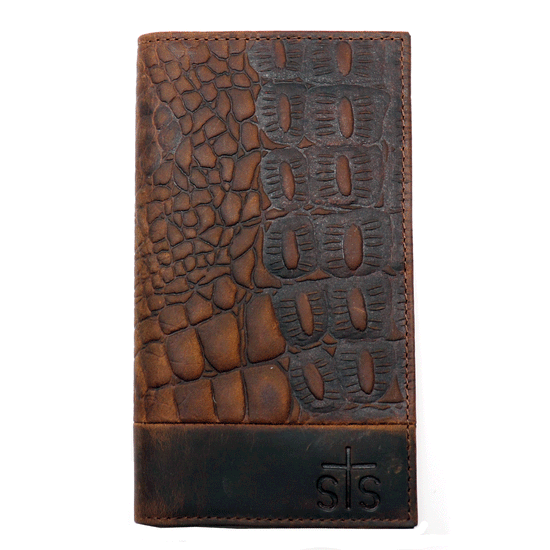 Load image into Gallery viewer, Men&amp;#39;s Croc Bifold Wallet by STS Ranchwear
