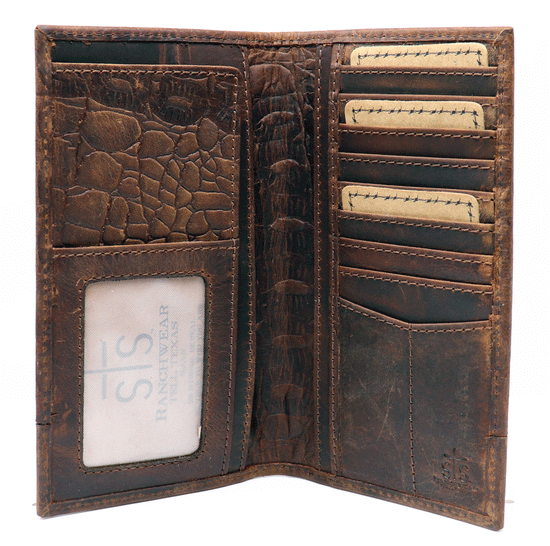 Load image into Gallery viewer, Men&amp;#39;s Croc Bifold Wallet by STS Ranchwear
