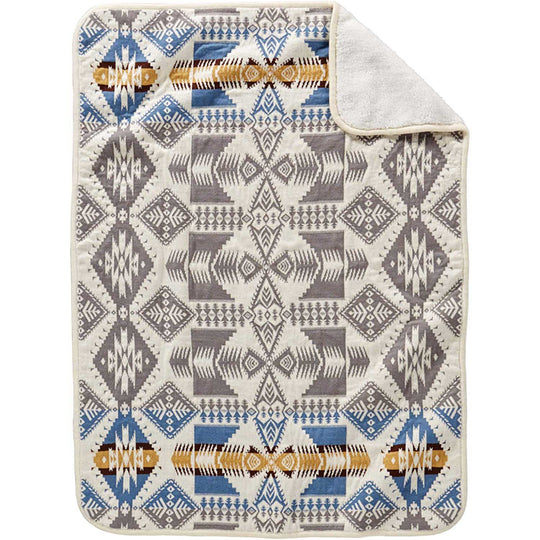 Pendleton Sherpa Stroller Blanket, Silver Bark
