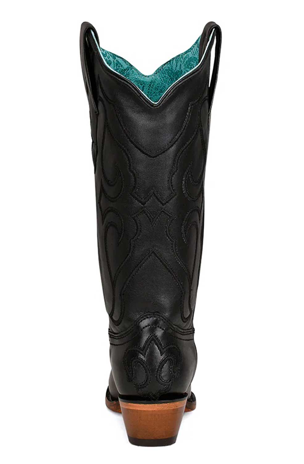 Corral Boots - Ladies Black Embroidery Snip Toe Cowgirl Boot
