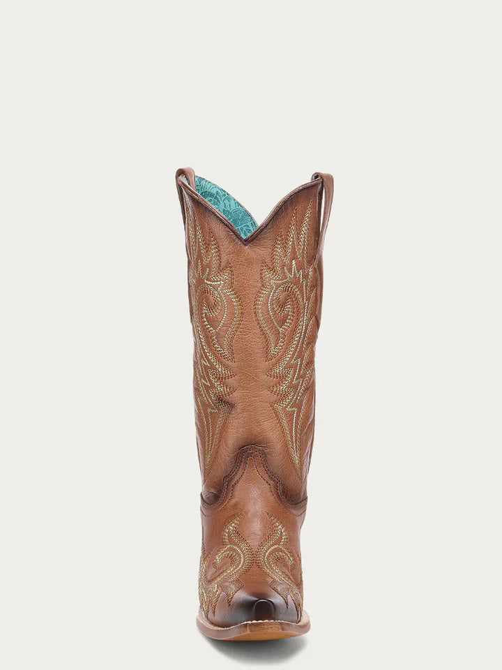 Corral Boots Women's Shedron Flames Embroidery Snip Toe Cowgirl Boot