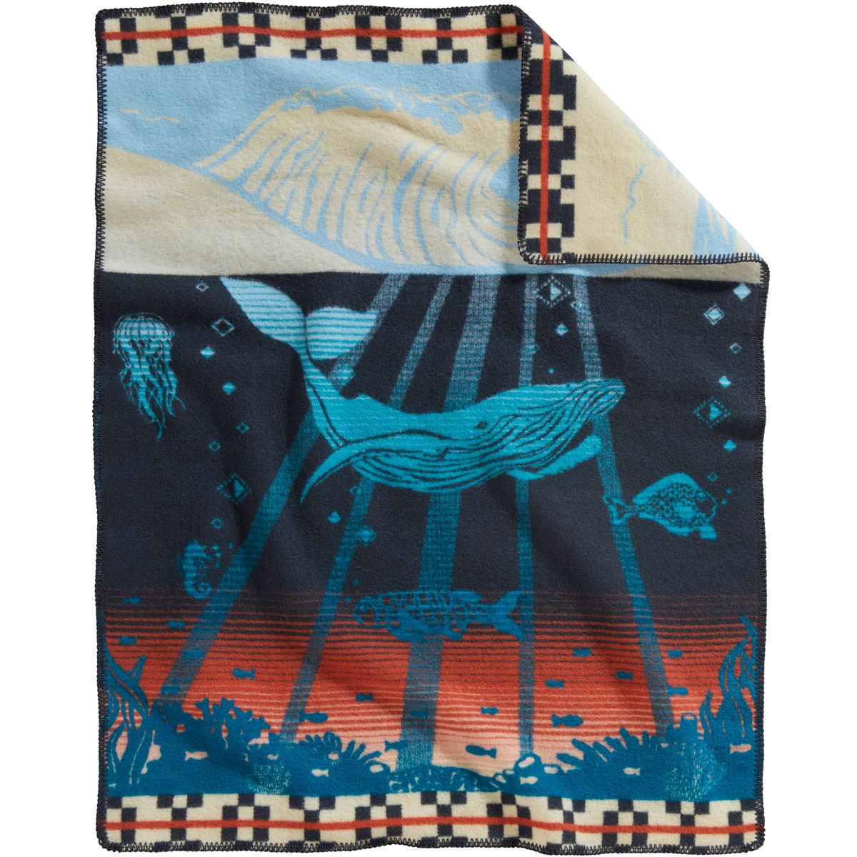 Load image into Gallery viewer, Pendleton Tide School Crib Blanket
