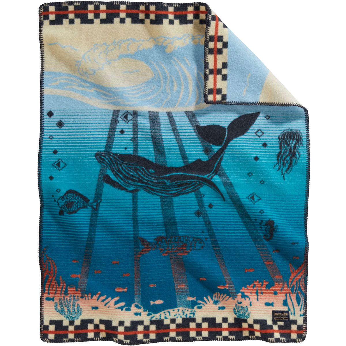 Load image into Gallery viewer, Pendleton Tide School Crib Blanket
