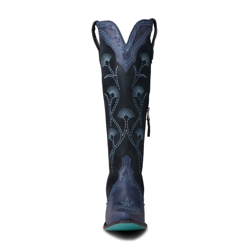 Tessa Knee High - Navy Suede By Lane Boots