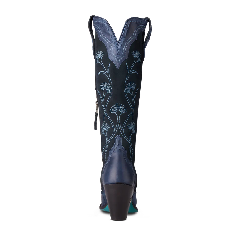 Tessa Knee High - Navy Suede By Lane Boots