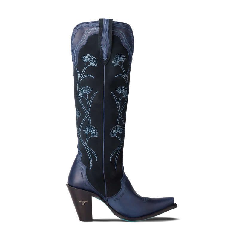 Tessa Knee High - Navy Suede By Lane Boots