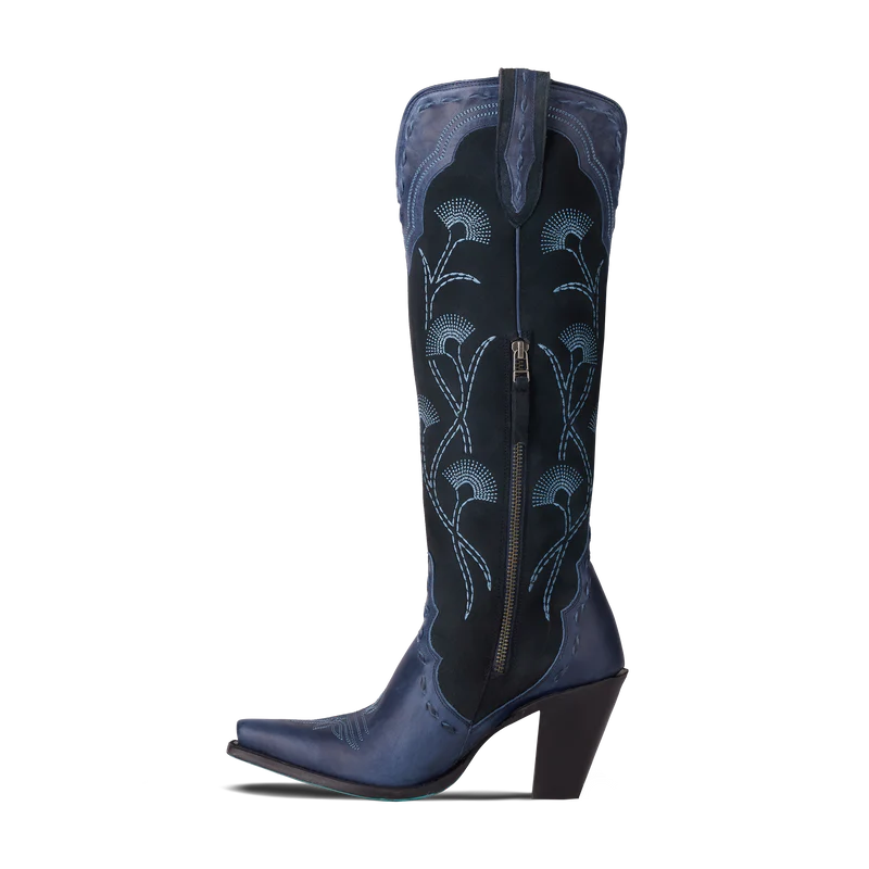 Tessa Knee High - Navy Suede By Lane Boots
