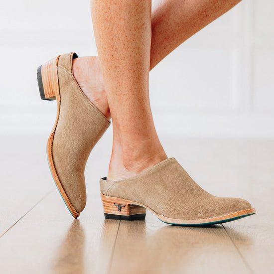 Women's Plain Jane Mule -Latte Suede by Lane Boots