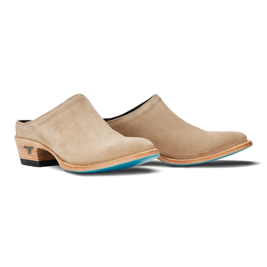 Women's Plain Jane Mule -Latte Suede by Lane Boots