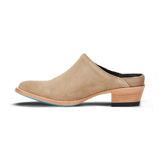 Women's Plain Jane Mule -Latte Suede by Lane Boots