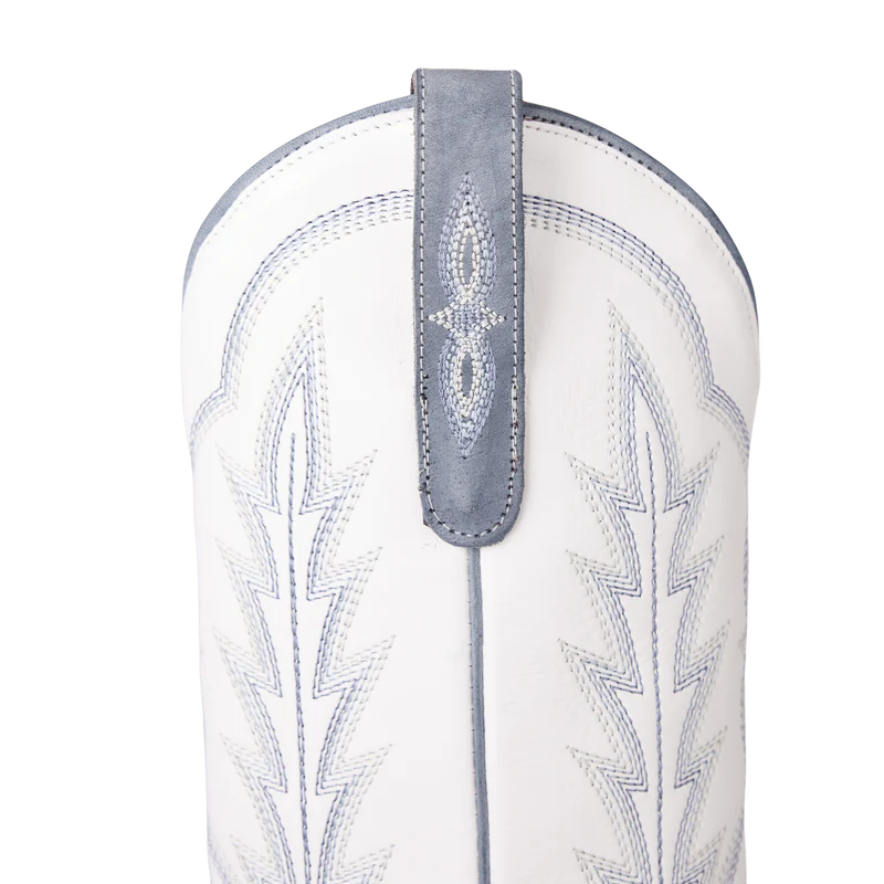 Women's Washed Denim & Matte White  Lexington Boot by Lane Boots